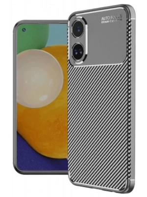Newface Oppo A60 Kılıf Auto Focus Karbon Kapak - Gri