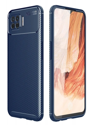 Newface Oppo A73 Kılıf Auto Focus Karbon Kapak - Lacivert