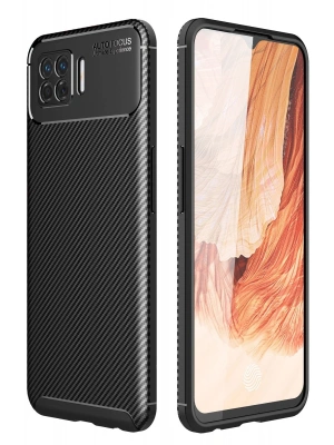 Newface Oppo A73 Kılıf Auto Focus Karbon Kapak - Siyah