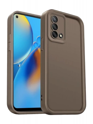 Newface Oppo A74 4G Kılıf Viera Silikon - Kahverengi