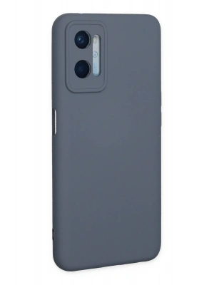 Newface Oppo A96 Kılıf Nano içi Kadife Silikon - Gri