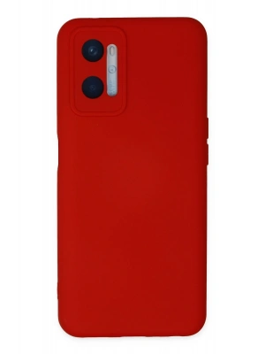 Newface Oppo A96 Kılıf Nano içi Kadife Silikon - Kırmızı