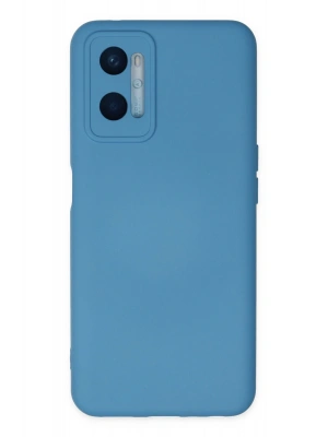Newface Oppo A96 Kılıf Nano içi Kadife Silikon - Mavi