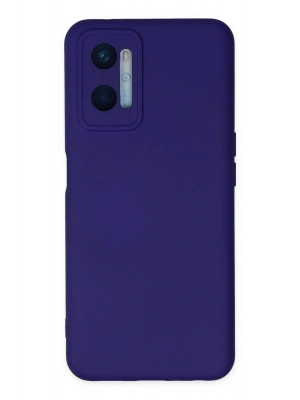 Newface Oppo A96 Kılıf Nano içi Kadife Silikon - Mor