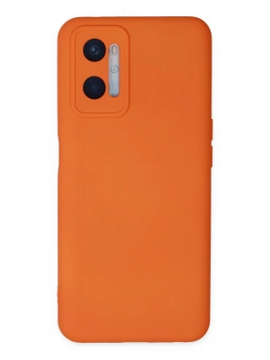 Newface Oppo A96 Kılıf Nano içi Kadife Silikon - Turuncu