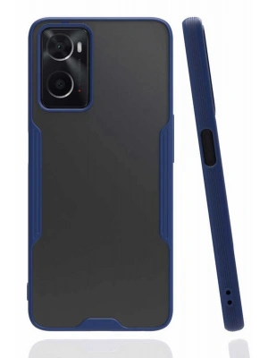 Newface Oppo A96 Kılıf Platin Silikon - Lacivert