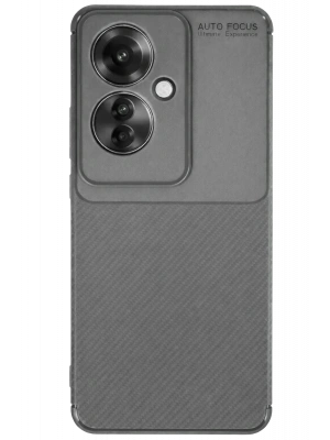 Newface Oppo Reno 11F Kılıf Auto Focus Karbon Kapak - Gri