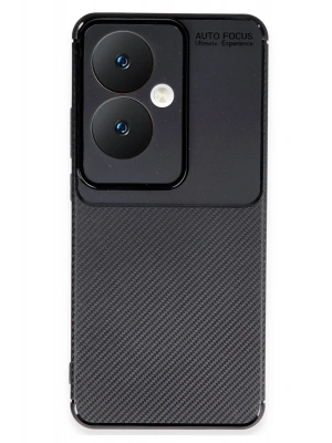 Newface Oppo Reno 11F Kılıf Auto Focus Karbon Kapak - Siyah