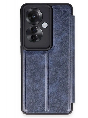 Newface Oppo Reno 11F Kılıf Flip Cover - Lacivert