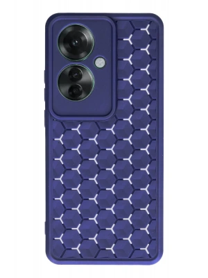 Newface Oppo Reno 11F Kılıf Petek Silikon Kapak - Lacivert