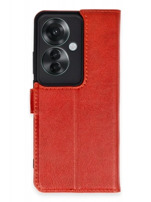 Newface Oppo Reno 11F Kılıf Trend S Plus Kapaklı Kılıf - Kırmızı