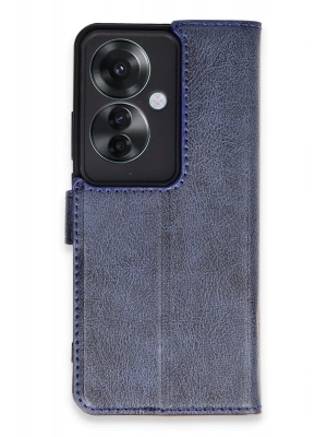 Newface Oppo Reno 11F Kılıf Trend S Plus Kapaklı Kılıf - Lacivert