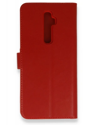 Newface Oppo Reno 2Z Kılıf Trend S Plus Kapaklı Kılıf - Kırmızı