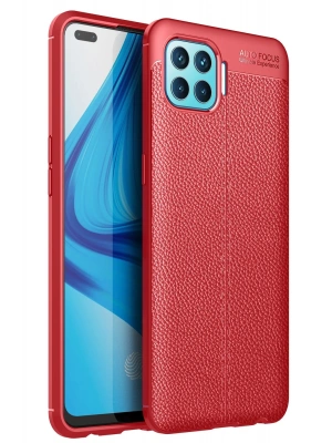 Newface Oppo Reno 4 Lite Kılıf Auto Focus Kapak - Kırmızı