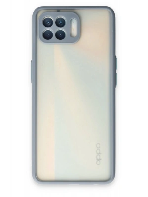 Newface Oppo Reno 4 Lite Kılıf Montreal Silikon Kapak - Gri