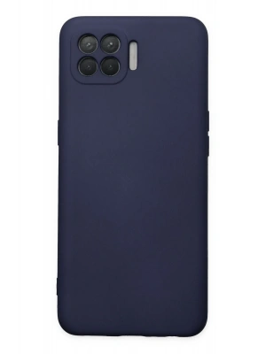 Newface Oppo Reno 4 Lite Kılıf Nano içi Kadife Silikon - Lacivert