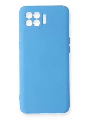 Newface Oppo Reno 4 Lite Kılıf Nano içi Kadife Silikon - Mavi