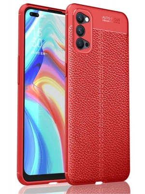 Newface Oppo Reno 4 Pro Kılıf Auto Focus Kapak - Kırmızı