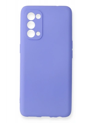 Newface Oppo Reno 5 Kılıf First Silikon - Lila