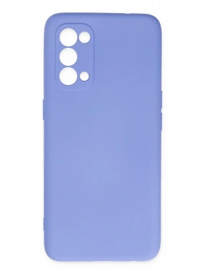 Newface Oppo Reno 5 Kılıf Nano içi Kadife Silikon - Lila