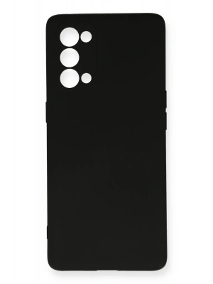 Newface Oppo Reno 5 Kılıf Nano içi Kadife Silikon - Siyah