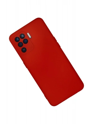 Newface Oppo Reno 5 Lite Kılıf Nano içi Kadife Silikon - Kırmızı
