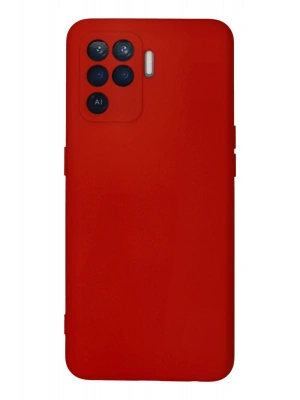 Newface Oppo Reno 5 Lite Kılıf Nano içi Kadife Silikon - Kırmızı