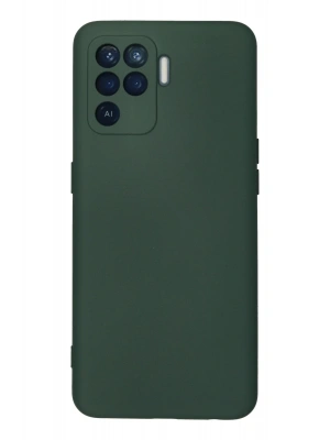 Newface Oppo Reno 5 Lite Kılıf Nano içi Kadife Silikon - Koyu Yeşil