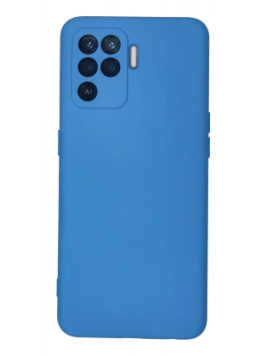 Newface Oppo Reno 5 Lite Kılıf Nano içi Kadife Silikon - Mavi