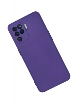 Newface Oppo Reno 5 Lite Kılıf Nano içi Kadife Silikon - Mor