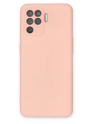 Newface Oppo Reno 5 Lite Kılıf Nano içi Kadife Silikon - Pudra