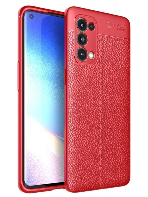 Newface Oppo Reno 5 Pro Kılıf Auto Focus Kapak - Kırmızı