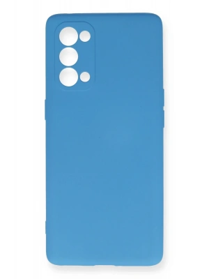 Newface Oppo Reno 5 Pro Kılıf Nano içi Kadife Silikon - Mavi