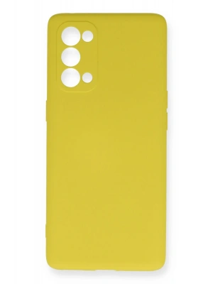 Newface Oppo Reno 5 Pro Kılıf Nano içi Kadife Silikon - Sarı