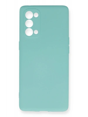 Newface Oppo Reno 5 Pro Kılıf Nano içi Kadife Silikon - Turkuaz