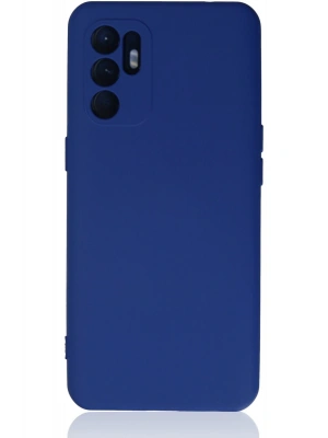 Newface Oppo Reno 6 Kılıf Nano içi Kadife Silikon - Mavi