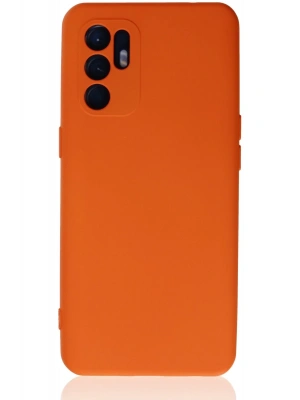 Newface Oppo Reno 6 Kılıf Nano içi Kadife Silikon - Turuncu