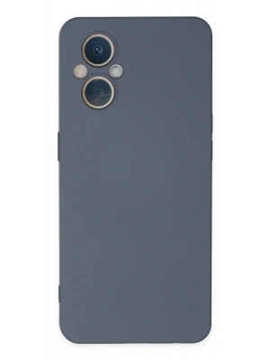Newface Oppo Reno 7 Lite Kılıf Nano içi Kadife Silikon - Gri