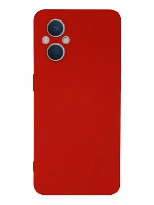 Newface Oppo Reno 7 Lite Kılıf Nano içi Kadife Silikon - Kırmızı