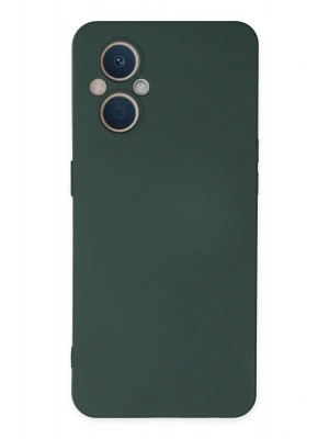 Newface Oppo Reno 7 Lite Kılıf Nano içi Kadife Silikon - Koyu Yeşil