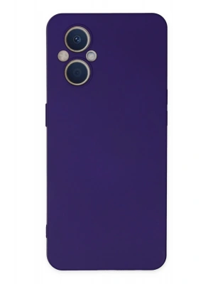 Newface Oppo Reno 7 Lite Kılıf Nano içi Kadife Silikon - Mor