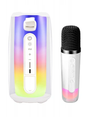 Newface Pluse 7 Mikrofonlu RGB Kablosuz Hoparlör - Beyaz