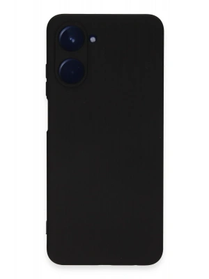 Newface Realme 10 4G Kılıf Nano içi Kadife Silikon - Siyah