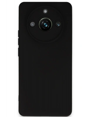 Newface Realme 11 Pro Kılıf Nano içi Kadife Silikon - Siyah