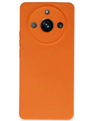 Newface Realme 11 Pro Kılıf Nano içi Kadife Silikon - Turuncu