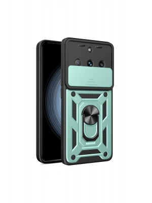 Newface Realme 11 Pro Kılıf Pars Lens Yüzüklü Silikon - Yeşil