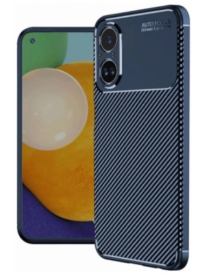 Newface Realme 12 Lite Kılıf Auto Focus Karbon Kapak - Lacivert