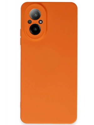 Newface Realme 12 Lite Kılıf Nano içi Kadife Silikon - Turuncu