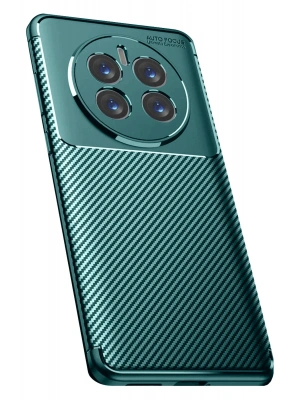 Newface Realme 12 Pro Plus Kılıf Auto Focus Karbon Kapak - Koyu Yeşil