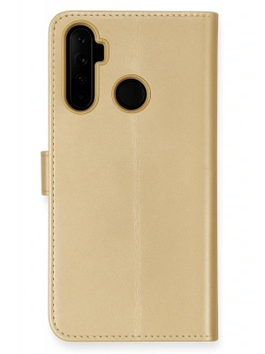 Newface Realme 6i Kılıf Trend S Plus Kapaklı Kılıf - Gold